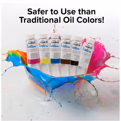 Lukas Berlin Pro Artists Water Mixable Oil Paint Set of 6 (37mL) Starter Set of 6-37 ml Tubes  Water Soluble  Lightfast Pigments  Quick Drying  Easy C