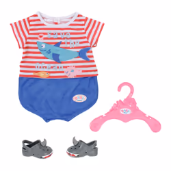 BABY born Bath Pyjamas wShoes blue 43cm, Doll pajama, 3 yr(s), 180 g