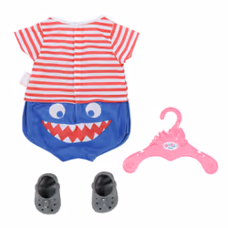 BABY born Bath Pyjamas wShoes blue 43cm Doll pajama