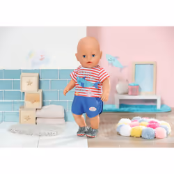 BABY born Bath Pyjamas wShoes blue 43cm Doll pajama