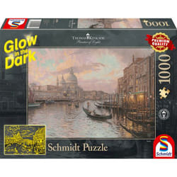 Schmidt Spiele In the streets of Venice, Glow in the Dark Block puzzle 1000 pc(s) City