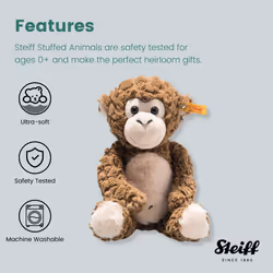 Steiff Bodo Monkey  Premium Monkey Stuffed Animal  Monkey Toys  Stuffed Monkey  Monkey Plush  Cute Plushies  Plushy Toy for Girls Boys and Kids  Soft