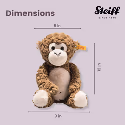 Steiff Bodo Monkey  Premium Monkey Stuffed Animal  Monkey Toys  Stuffed Monkey  Monkey Plush  Cute Plushies  Plushy Toy for Girls Boys and Kids  Soft