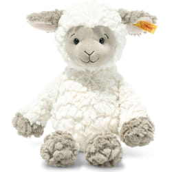 Steiff Lita Lamb Toy Figure - Premium Soft Cuddly Friends Stuffed Animal for Kids (White/Taupe, 12")