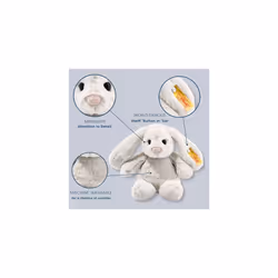 Soft Cuddly Friends Hoppie Rabbit, Light Grey, 18, 80463