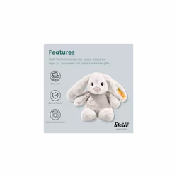 Soft Cuddly Friends Hoppie Rabbit, Light Grey, 18, 80463