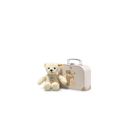 114038 Mila Teddy bear 21 vanilla in suitcase