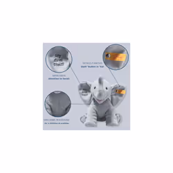242717 Soft Cuddly Friends Ellie elephant, Gray Violet