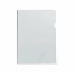 Esselte Clear Embossed Folder. Open top and side with thumb cut out for easy insertion and retrieval of papers. Manufactured ...