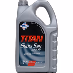 Engine oil; FUCHS; TITAN Supersyn LONGLIFE; 0W-40 5; for VOLKSWAGEN, MERCEDES-BENZ, AUDI, SKODA, SEAT