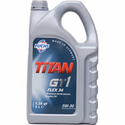 Fuchs Titan GT1 FLEX 34 5W-30 5l Engine oil 601424328 MERCEDES-BENZ: B-Class, C-Class Saloon, E-Class Saloon, RENAULT: Trafic 3, MASTER 3 Kasten