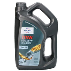 Fuchs Titan Supersyn Longlife 0W-30 5l Engine oil 602012616 VOLKSWAGEN: Golf 5, Golf 7, Polo V Hatchback, MERCEDES-BENZ: C-Class Saloon