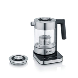 Graef WK350 electric kettle 1 L 2000 W Black, Stainless steel, Transparent