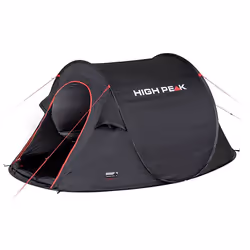 High Peak Vision 2, Camping, Tunnel tent, 1.86 kg, Black