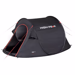 High Peak Vision 3, Camping, Hard frame, Tunnel tent, 3 person(s), 2.26 kg, Black