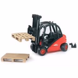 BRUDER Linde fork lift H30D with 2 pallets, 3 yr(s), ABS synthetics, Black, Red