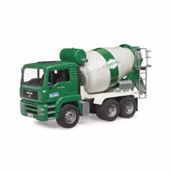 BRUDER MAN TGA Betonmischer, Concrete mixer truck, 3 yr(s), Acrylonitrile butadiene styrene (ABS), Green, White