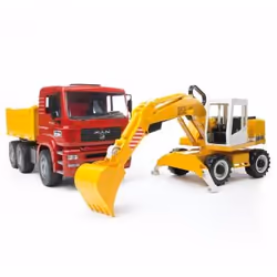 BRUDER MAN TGA Construction truck with Liebherr Excavator, 3 yr(s), ABS synthetics, Multicolour