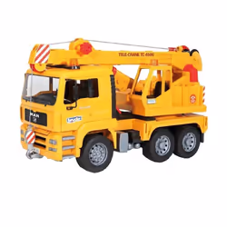 BRUDER MAN Crane truck (without Light and Sound Module), 4 yr(s), ABS synthetics, Yellow