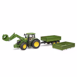 BRUDER John Deere 7R 350 with frontloader and tandemaxle tipping trailer - Additional view 5