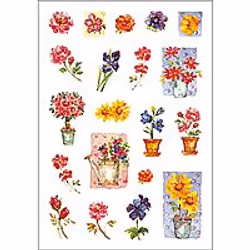 HERMA Decorative label DECOR flower pots glittery 2 sheets