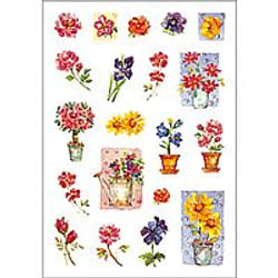 HERMA Decorative label DECOR flower pots glittery 2 sheets decorative sticker