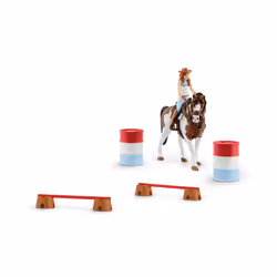 Schleich Horse Club, Horse Toys for Girls and Boys, Hannah's Western Riding Horse Set with Rider and Horse Toy, 12 pieces, Ag ...