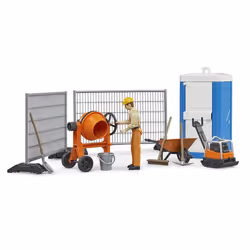 Bruder bworld 62008 Construction Set: Mixer  railings  Figure  Accessories