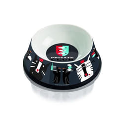 ) Ceramic Cat Dog Pet Animal Feeding Bowl Dish Milk Water Liquid Puppy Kitten Gift - Black (For Cat