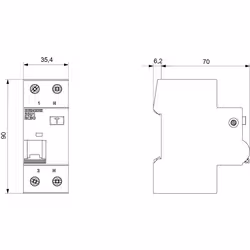 Siemens RCBO 1+N 2MW 6kA Type A 30mA C10 - Additional view 3