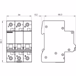 Siemens CIRCUIT BREAKER 6KA 3POL B10 - Additional view 6