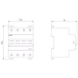 Siemens RCBO 4P 4MW 6kA Type A 30mA B16 - Additional view 3