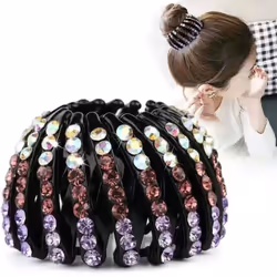 Nest Horse Tail Head Clip Folder Hairpin Sweet Girl Ball Head Hair Accessories Clip Sweet Hair Claw - purple