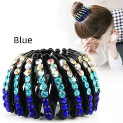 Nest Horse Tail Head Clip Folder Hairpin Sweet Girl Ball Head Hair Accessories Clip Sweet Hair Claw - blue