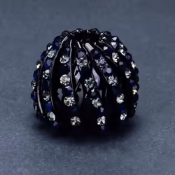 Nest Horse Tail Head Clip Folder Hairpin Sweet Girl Ball Head Hair Accessories Clip Sweet Hair Claw - blue,grey