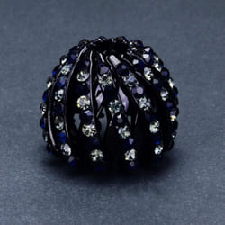 Nest Horse Tail Head Clip Folder Hairpin Sweet Girl Ball Head Hair Accessories Clip Sweet Hair Claw - blue,grey