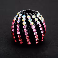 Nest Horse Tail Head Clip Folder Hairpin Sweet Girl Ball Head Hair Accessories Clip Sweet Hair Claw - pink