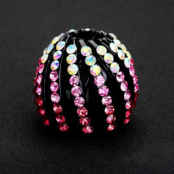 Nest Horse Tail Head Clip Folder Hairpin Sweet Girl Ball Head Hair Accessories Clip Sweet Hair Claw - pink