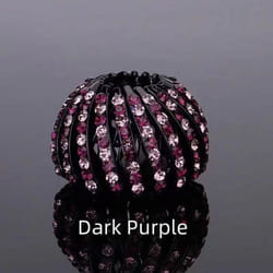 Nest Horse Tail Head Clip Folder Hairpin Sweet Girl Ball Head Hair Accessories Clip Sweet Hair Claw - dark purple