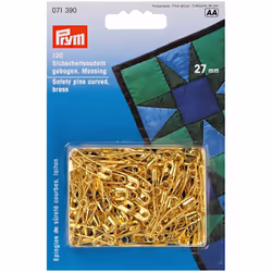 Prym Curved Safety Pins Gold - per pack of 120