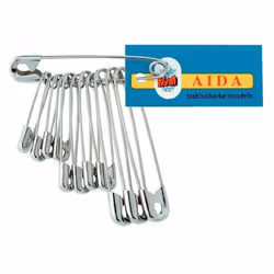 Prym Safety Pins Silver - per pack of 12