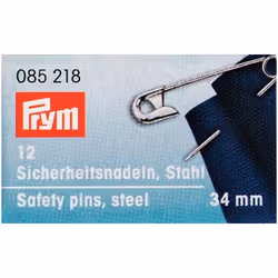Prym Safety Pins Silver - per pack of 12