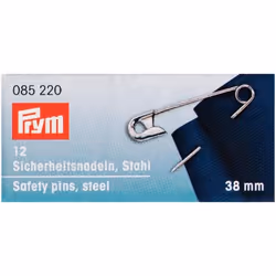 Prym Safety Pins Silver - per pack of 12