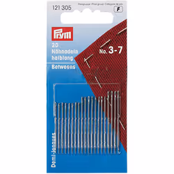 Prym 0.70 x 31 mm Hand Sewing Needles Betweens, Silver/Gold