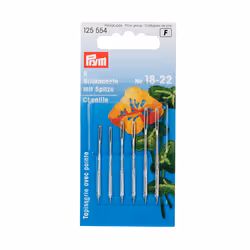Prym 125552, Hand-sewing, Chenille needle, Stainless steel, Silver, 0.9 mm, 40 mm