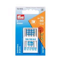 Prym Embroidery Machine Needles - per pack of 5