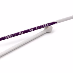 Prym Ergonomics 12 Single Point  5mm  2 Count Knitting Needles  One Size  Alabaster White