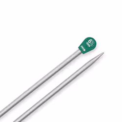 Prym 16 Single Point Aluminum  6.5mm Knitting Needles  Grey 2 Count
