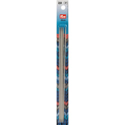 Prym 8"" Double Point Aluminum  2mm Knitting Needles  2.0mm  Grey 5 Count