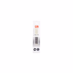 PRYM_194153-1 Double-Pointed Knitting pins Ergonomics 15 cm 3.50 mm x 1, White, One Size